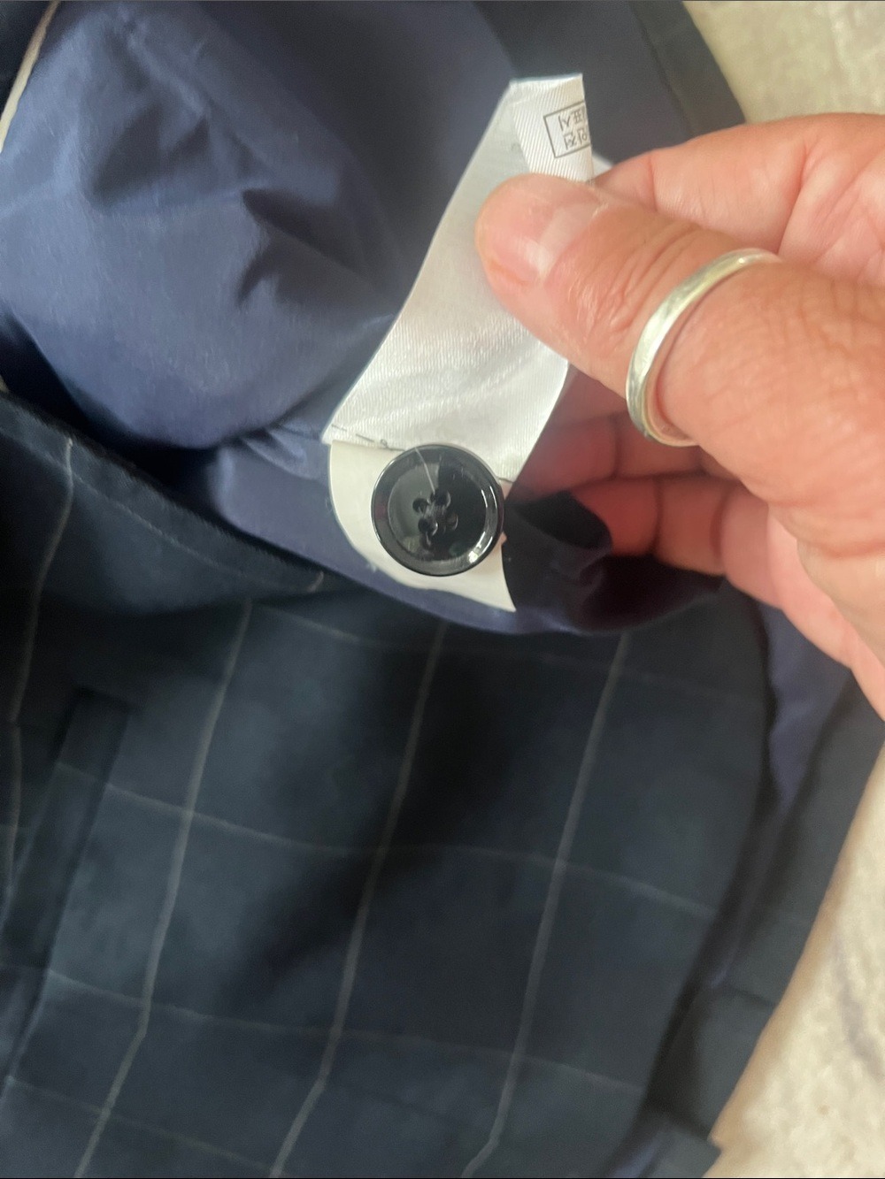 Banana Republic Navy Windowpane Two-Piece Suit - Picture 8 of 16